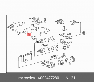 Фильтр топливный A 002 477 28 01 MERCEDES BENZ