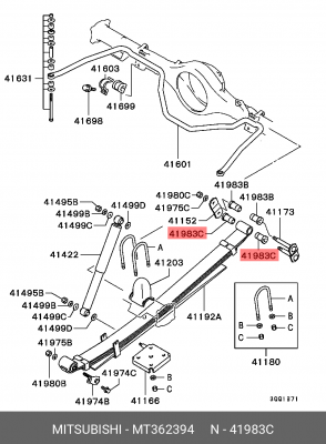 Подушка рессоры MT362394 MITSUBISHI