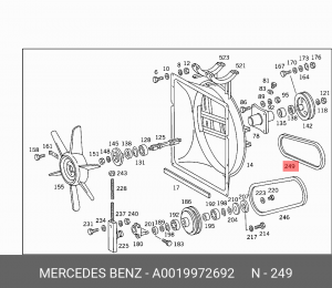 Ремень приводной A0019972692 MERCEDES BENZ