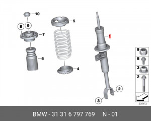 Амортизатор подвески 31 31 6 797 769 BMW