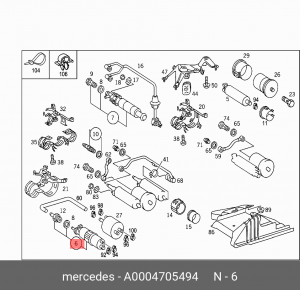 Насос электрический топливной системы A0004705494 MERCEDES BENZ