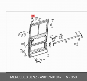 Ролик сдвижной двери A 901 760 10 47 MERCEDES BENZ