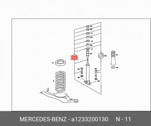 Амортизатор подвески A1233200130 MERCEDES BENZ
