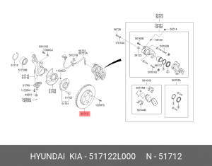 Диск тормозной 517122L000 HYUNDAI KIA