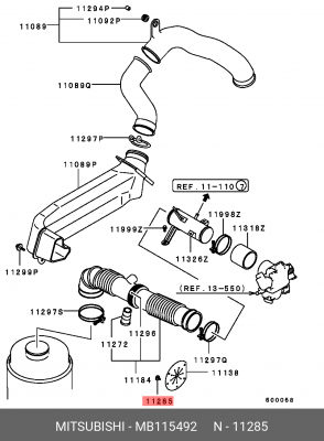 Клипса крепежная MB115492 MITSUBISHI