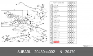 Стойка стабилизатора 20480AA002 SUBARU