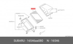 Фильтр воздушный 16546AA080 SUBARU