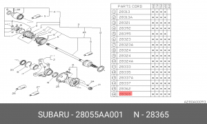 Шпилька ступицы колеса 28055AA001 SUBARU