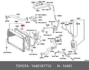 Крышка расширительного бачка системы охлаждения 16401-87710 DAIHATSU