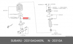 Амортизатор подвески 20310AG4409L SUBARU