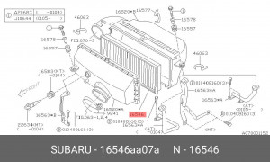 Фильтр воздушный 16546-AA07A SUBARU