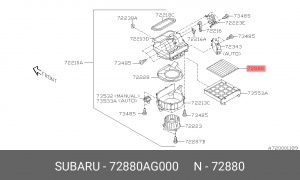 Фильтр салона 72880-AG000 SUBARU