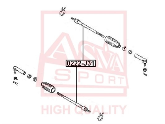 Тяга рулевая 0222-J31 ASVA