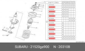 Амортизатор подвески 21520GA900 SUBARU