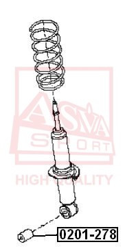 Сайлентблок - втулка амортизатора подвески 0201-278 ASVA