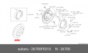 Диск тормозной 26700-FE010 SUBARU