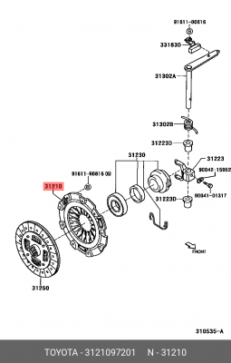 Корзина сцепления 31210-97201 DAIHATSU