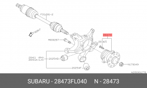 Подшипник ступицы колеса со ступицей (комплект) 28473FL040 SUBARU