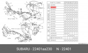 Свеча зажигания 22401AA230 SUBARU