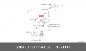 Насос - помпа системы охлаждения ДВС 21111AA320 SUBARU