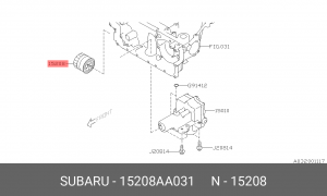 Фильтр масляный двигателя 15208AA031 SUBARU