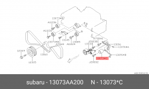 Ремень ГРМ - газораспределительного механизма (комплект) 13073AA200 SUBARU