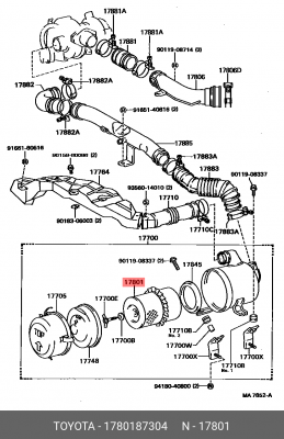 Фильтр воздушный 17801-87304 DAIHATSU