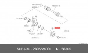 Шпилька ступицы колеса 28055TA001 SUBARU