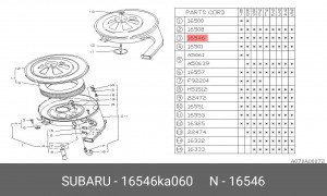 Фильтр воздушный 16546KA060 SUBARU