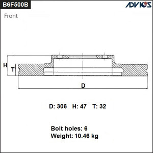  B6F500B ADVICS