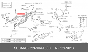 Датчик кислородный (лямбда-зонд) 22690AA53B SUBARU