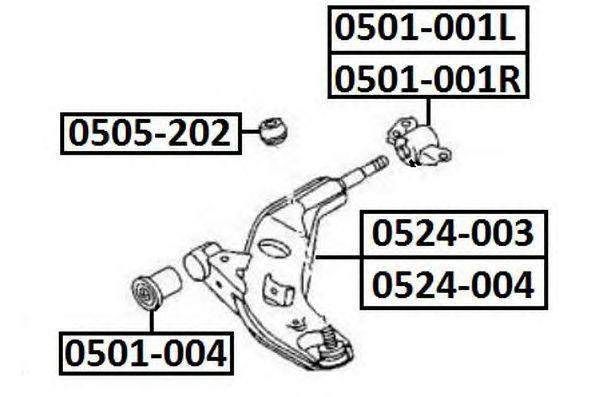 Рычаг подвески 0524-003 ASVA