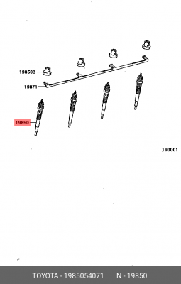 Свеча накаливания 19850-54071 DAIHATSU