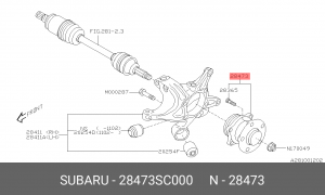 Подшипник ступицы колеса со ступицей (комплект) 28473-SC000 SUBARU