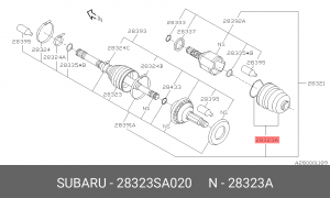 Пыльник ШРУСа 28323SA020 SUBARU