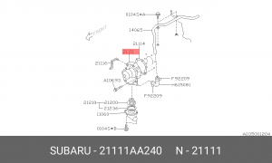 Насос - помпа системы охлаждения ДВС 21111AA240 SUBARU