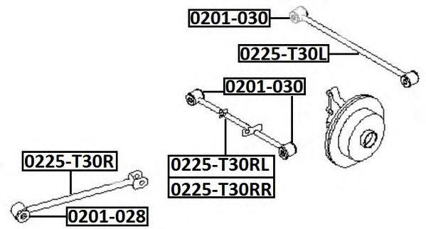 Рычаг подвески 0225-T30R ASVA