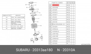 Амортизатор подвески 20313AA180 SUBARU