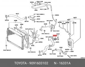 Термостат системы охлаждения 90916-03102 Toyota lexus