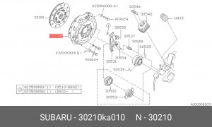 Корзина сцепления 30210KA010 SUBARU