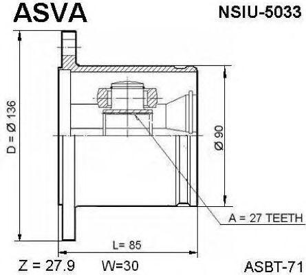 Пыльник ШРУСа NSIU-5033 ASVA