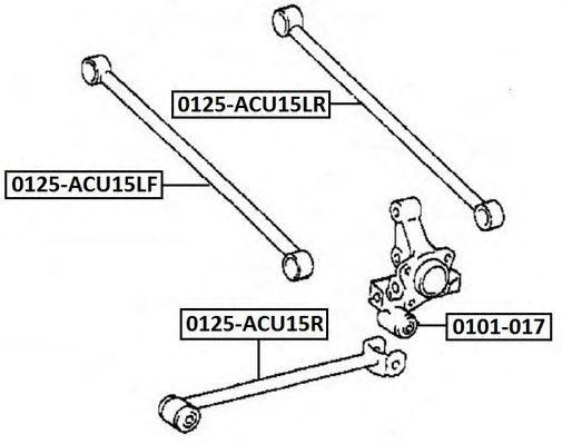 Рычаг подвески 0125-ACU15LF ASVA