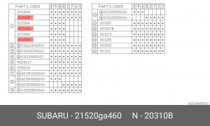 Амортизатор подвески 21520GA460 SUBARU