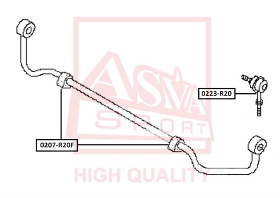 Стойка стабилизатора 0223-R20 ASVA
