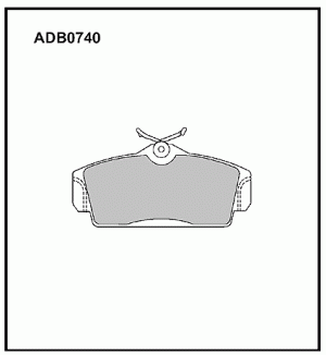 Колодки тормозные дисковые ADB0740 ALLIED NIPPON